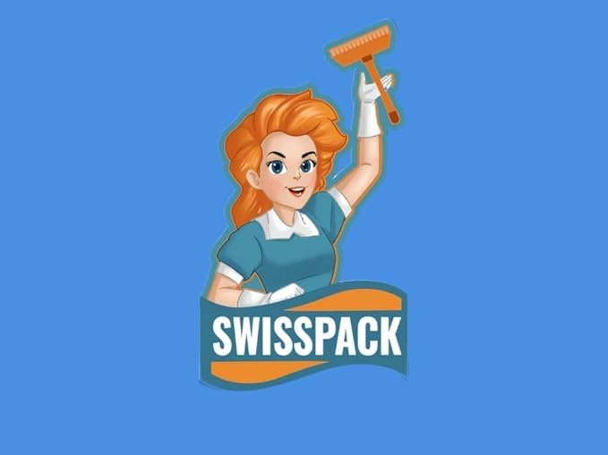 *NEW* SWISSPACK Revolving Spin Mop and Bucket With .5. Extra Pads Perfect For Easy Cleaning. Clean and Dirty Water Separtered For Perfect Finish (ORANGE-GREY) (ORANGE-GREY 1)