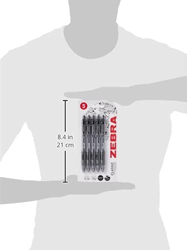 Zebra Pen Z Grip Black Ballpoint, Smooth & Comfortable Pens With Pocket Clip, Retractable Ballpoint, Reliable Black Biro Pens Multipack For Everyday Use - Black Ink, Medium Point