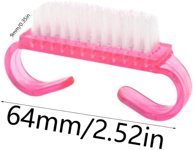Lmyzcbzl Nail Brush, 4 Pcs Plastic Clean Brush, Hand Scrubbing Cleaning Brush, with Plastic Handle, for Cleaning Nails (Purple, Pink, Blue, Transparent)