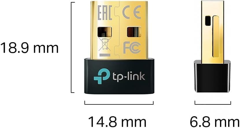 TP-Link UB5A Nano Bluetooth 5.3 USB Adapter for Multiple Devices, Long Range Bluetooth Adapter Compatible with Win 11/10/8.1/7, Dongle/Receiver, Plug & Play