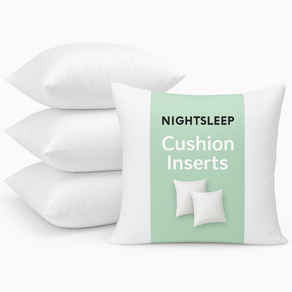 NIGHTSLEEP Pack of 4 Extra Deep Filed 18x18 Inches Cushion Pads Inserts Fillers Scatters