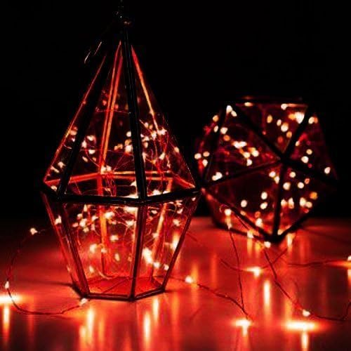 BOLWEO Battery Powered Fairy String Lights, 3M 30LEDs,Red Ambiance Lighting for Christmas,New Year's Eve,Valentines Day Decoration