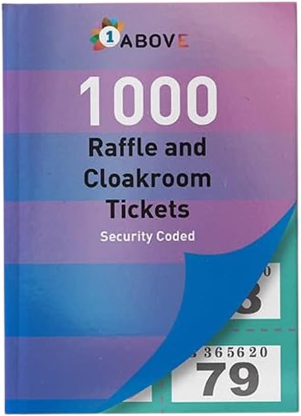 Stationery cloakroom and raffle tickets Tombola Draw Numbered Charity Events Prize Draw Lucky Draw 1-1000 (1)