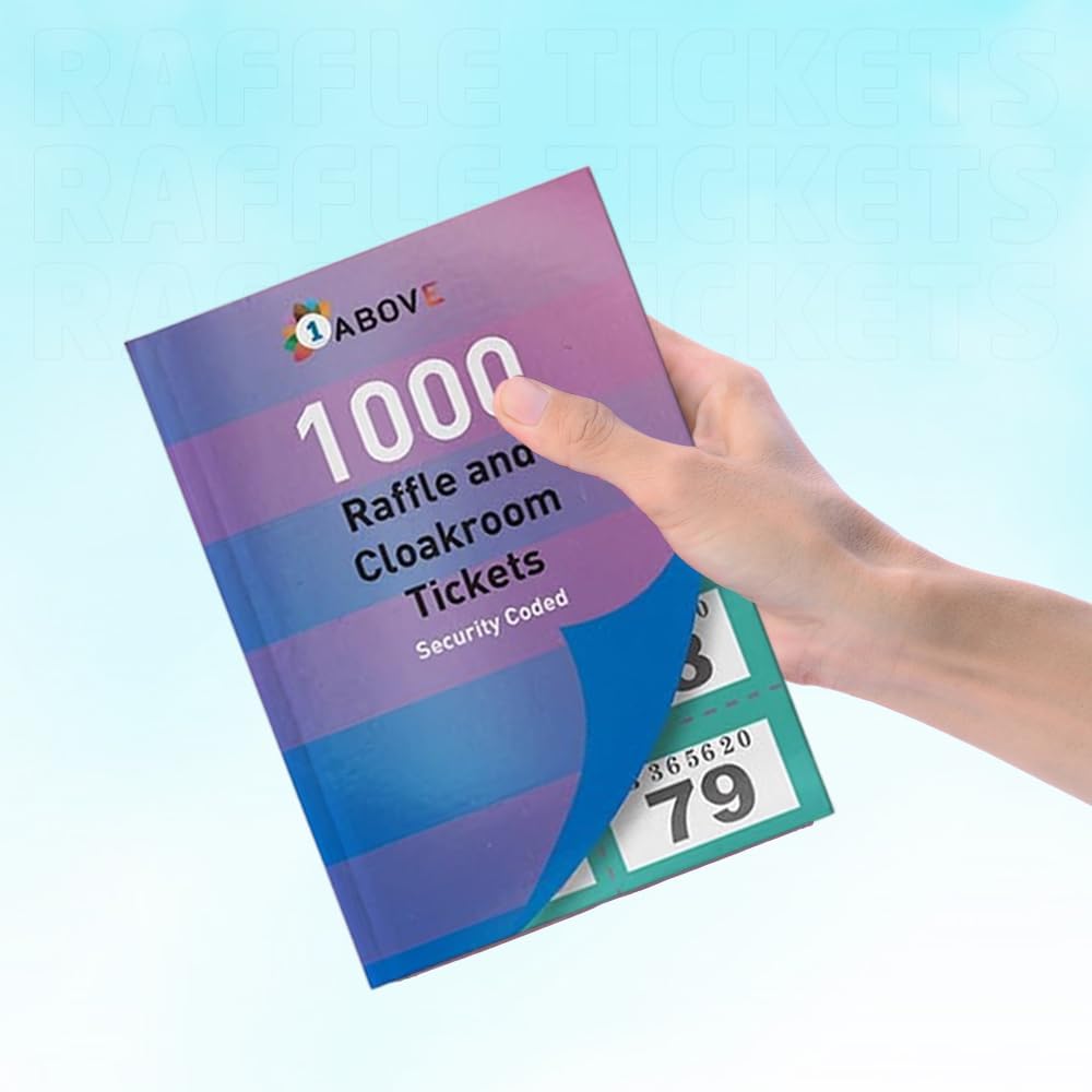 Stationery cloakroom and raffle tickets Tombola Draw Numbered Charity Events Prize Draw Lucky Draw 1-1000 (1)