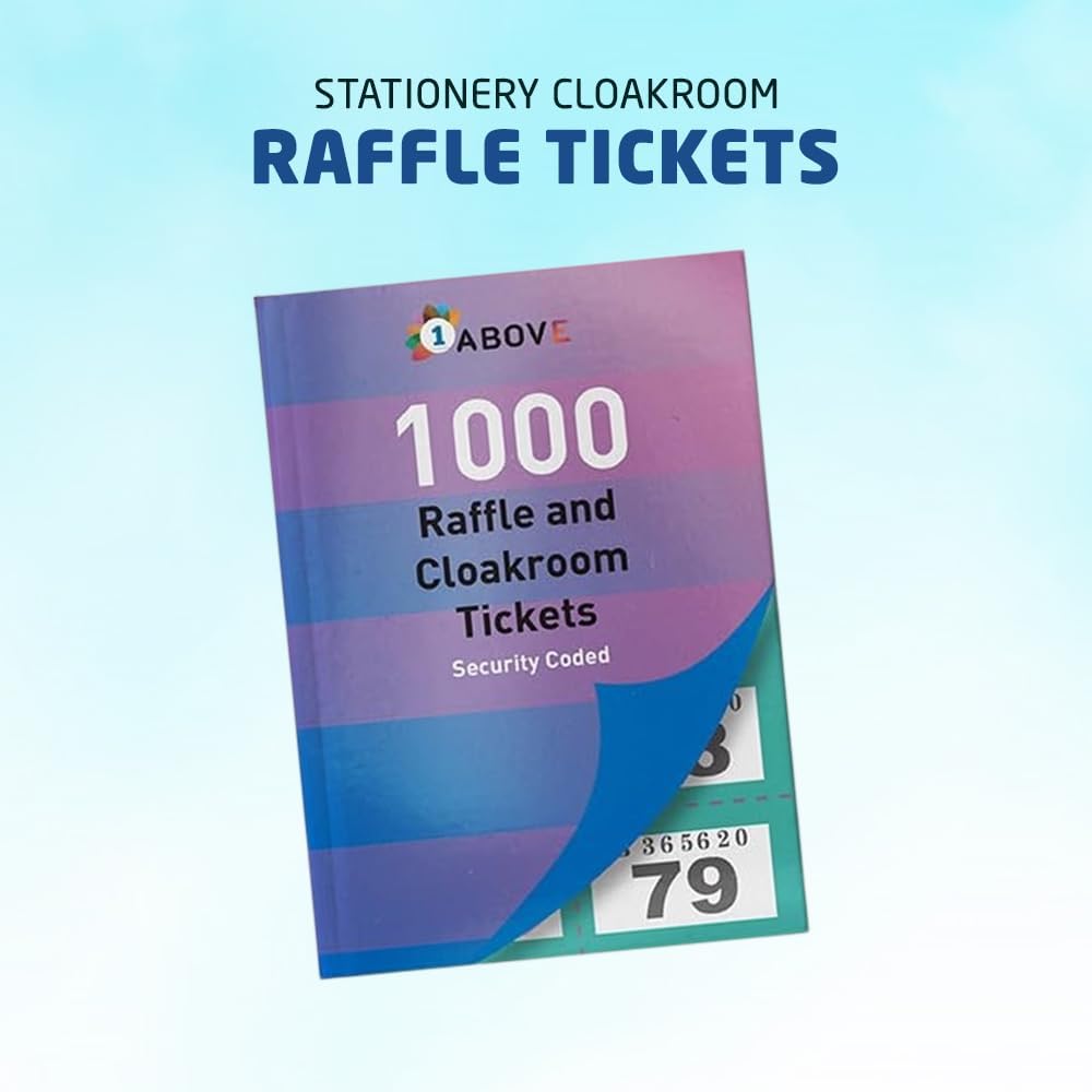 Stationery cloakroom and raffle tickets Tombola Draw Numbered Charity Events Prize Draw Lucky Draw 1-1000 (1)