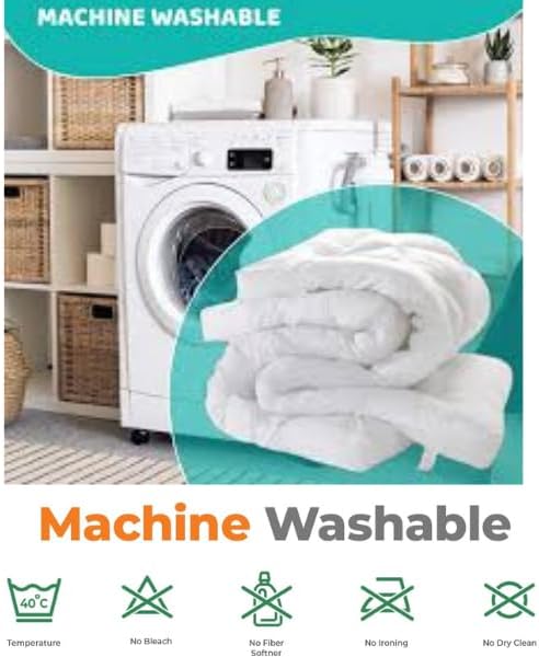 Hotel Quality Box Stitched Microfibre Mattress Topper 5cm Super soft Heavy Fill Orthopaedic Anti Allergy Quilted Mattress Topper (Double,137Cm X190cm)