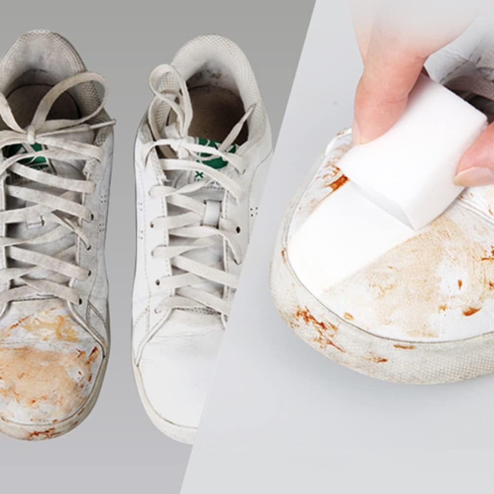 Magic Cleaning Sponges Eraser,2X Longer Lasting Extra Durable Melamine Sponge Foam Cleaning Pads for Kitchen Bathroom Wall Cleaner (3.93x2.36x0.79in,10 Pcs)