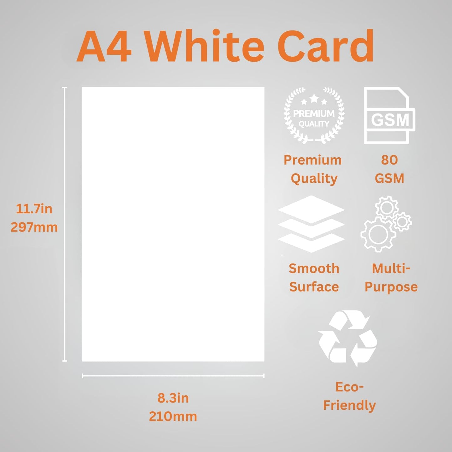 Hawksbill White Copy Paper 80 GSM A4 100 Sheet Pack of Premium Paper for Copier Use, Printing at Office & Home