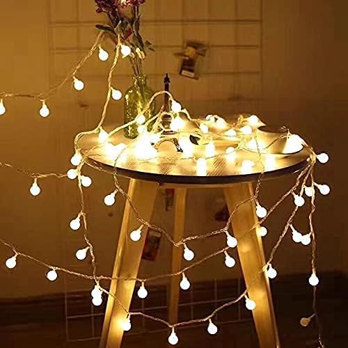Kjzeex Globe String Lights Waterproof, 3M/10ft 20 LED Fairy Lights Plug in Powered, Perfect for Indoor and Outdoor for Garden Lights, Warm White