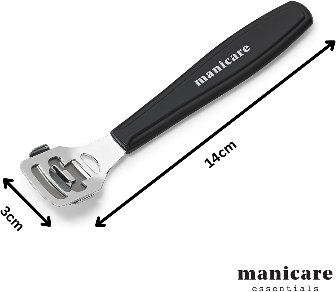 Manicare Corn And Callus Remover, Pedicure Tool For Safely Removing Corns, Calluses, Dead, Dry Hard Skin, Includes 10 Replacement Heads, Foot And Heel Scrubber Scraper, Corn Plane, Footcare