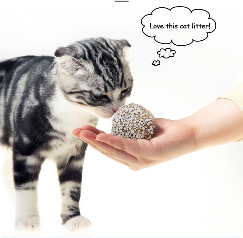 Natural Super Clumping Cat Litter 20L, Unscented Bentonite Clay Cat Litter, Highly Absorbent, Non-Toxic,Low Dust and Odour Control Cat Sand Litter Premium Clumping