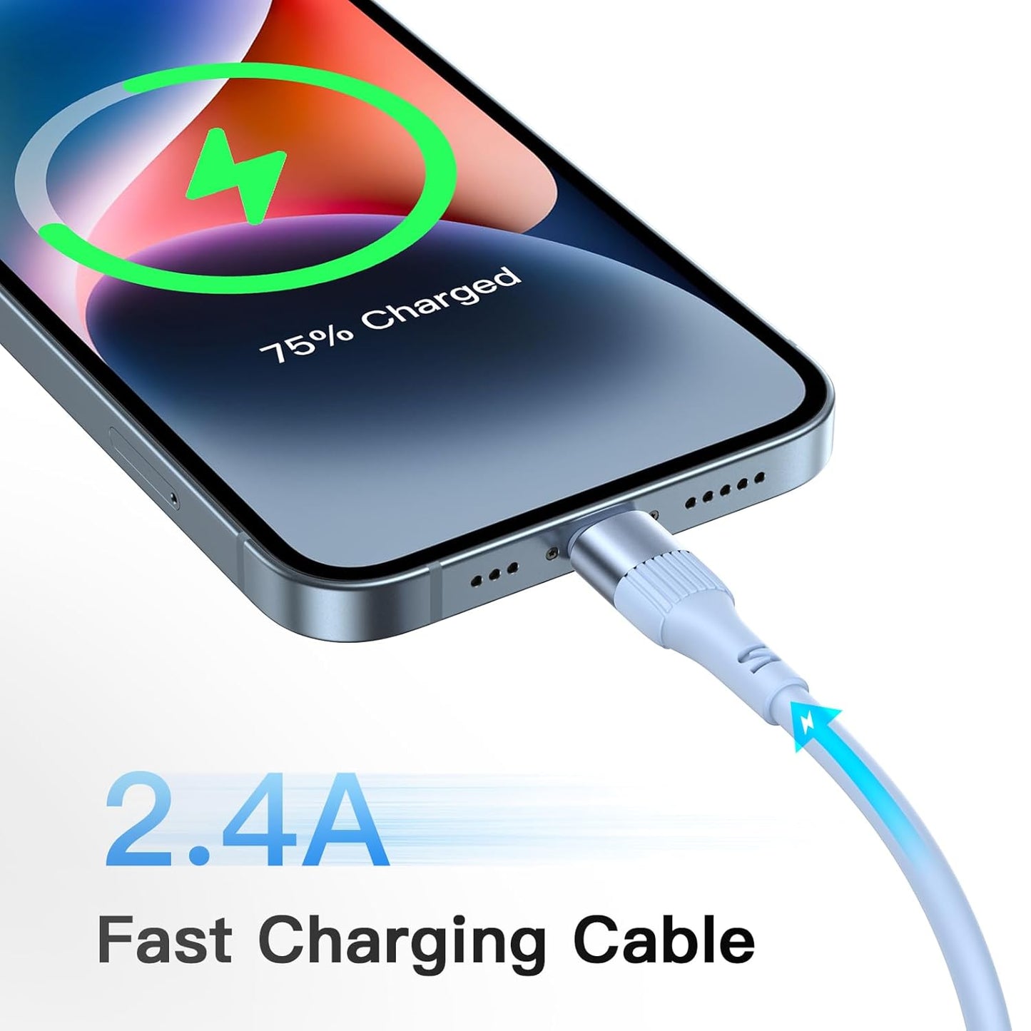 Ankoda iPhone Charger Cable,4Pack 3FT/1M MFi Certified iPhone Fast Charging Cable TPE USB to Lightning Cable Compatible with iPhone 14 13 12 11 Pro Max XR XS X 8 7 6 Plus 5 5S SE