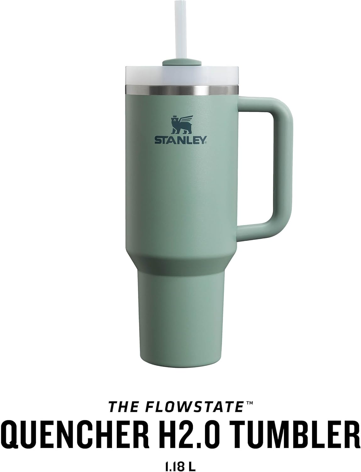 STANLEY Quencher H2.0 Flowstate Tumbler 1.2L - Cold for 11 Hours - Iced for 48 Hours - Metal Water Bottle with Straw, Handle and Lid - Dishwasher Safe - Travel Mug for Cold Drinks