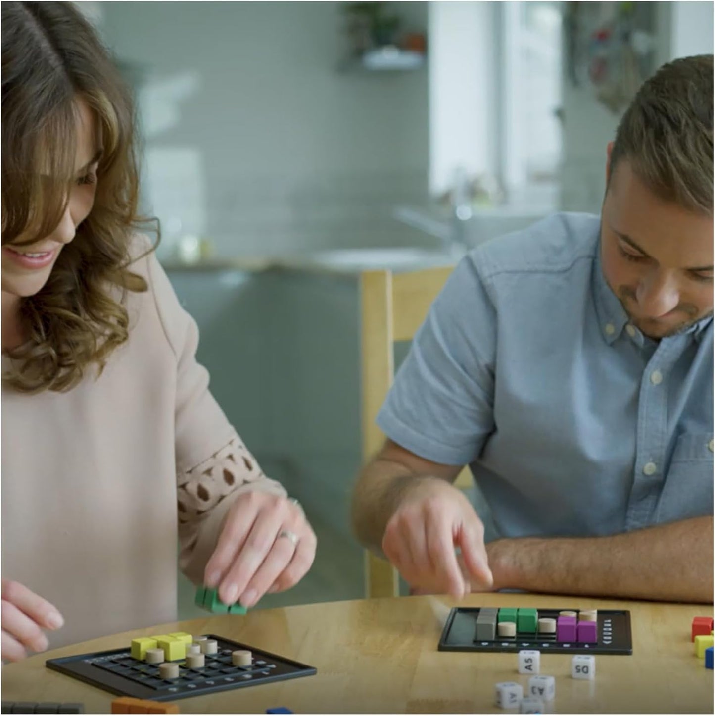 The Happy Puzzle Company - The Genius Square - 62,208 Puzzle Challenges for Friends and Family Board Game Night - Logic STEM Educational Learning Resources (The Genius Square)