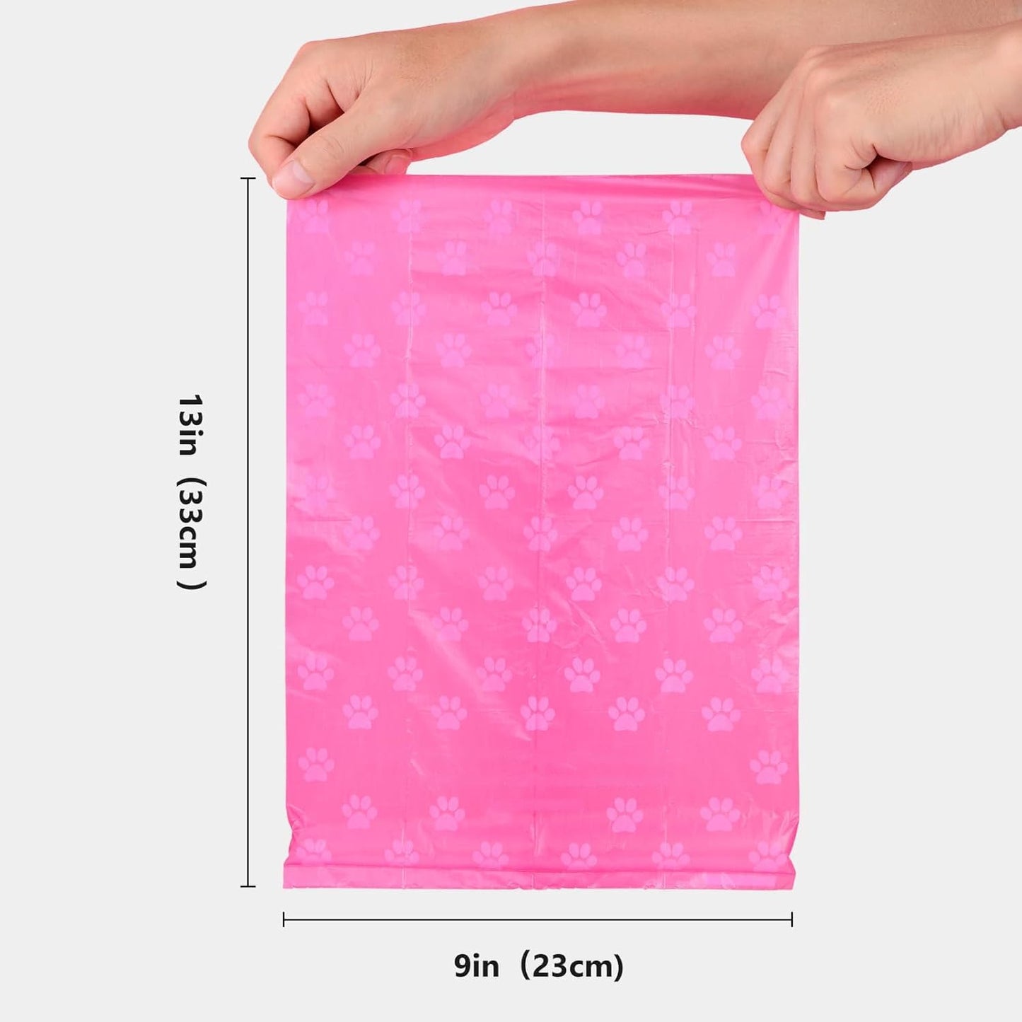 Nineaccy Biodegradable Dog Poo Bags with Holder-240 Large Poop Bags, Corn Starch Blended Compostable Poo Bag, Extra Thick Strong Leak Proof Poop Waste Bag for Dogs (Pink)