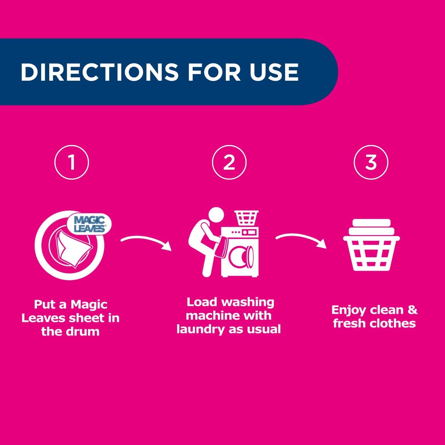 Dr. Beckmann Laundry Detergent Sheets BIO | Fresh Blossom | MAGIC LEAVES | Pre-dosed | 50 sheets