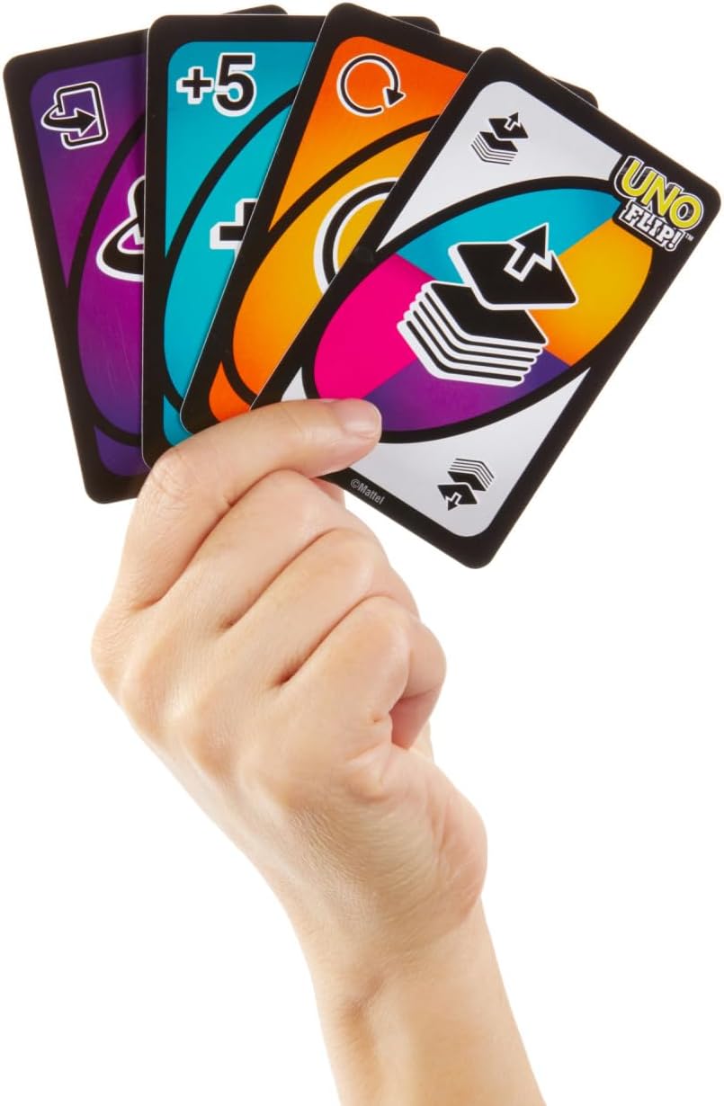 Mattel Games UNO FLIP! Family Card Game for Adults, Teens & Kids, Double-sided Deck with Special Flip Card, 112 Cards, 7 Year Old and Up, GDR44