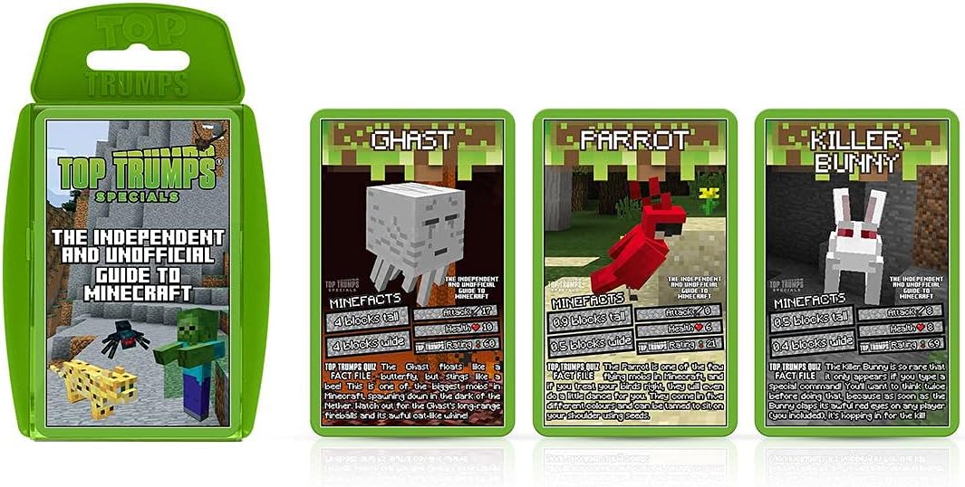 Top Trumps Independent and Unofficial Guide To Minecraft Specials Card Game, find out if Shulkers are stronger than Slimes, educational gamer gifts and toys for Boys and Girls Aged 6 plus