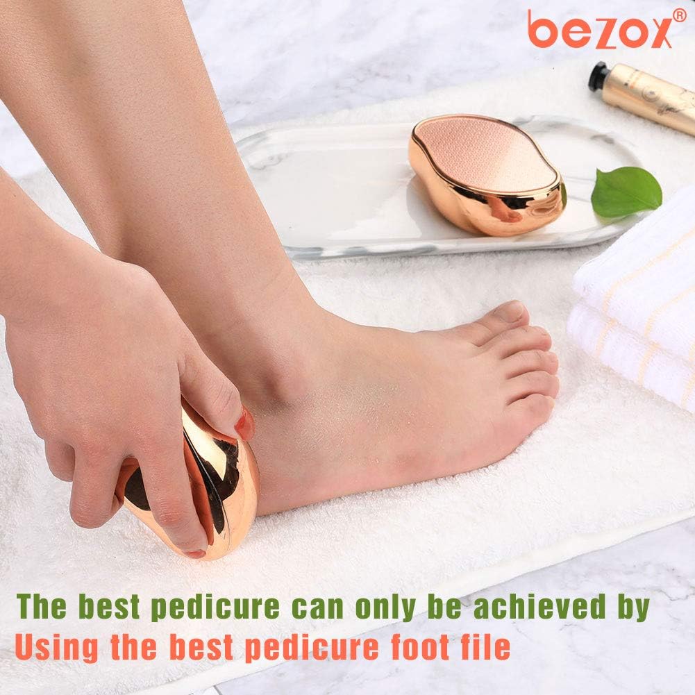 BEZOX 2-in-1 Nano Glass Foot File – Gentle Exfoliating Tool for Smooth Feet – Perfect for Home Spa and Travel Use
