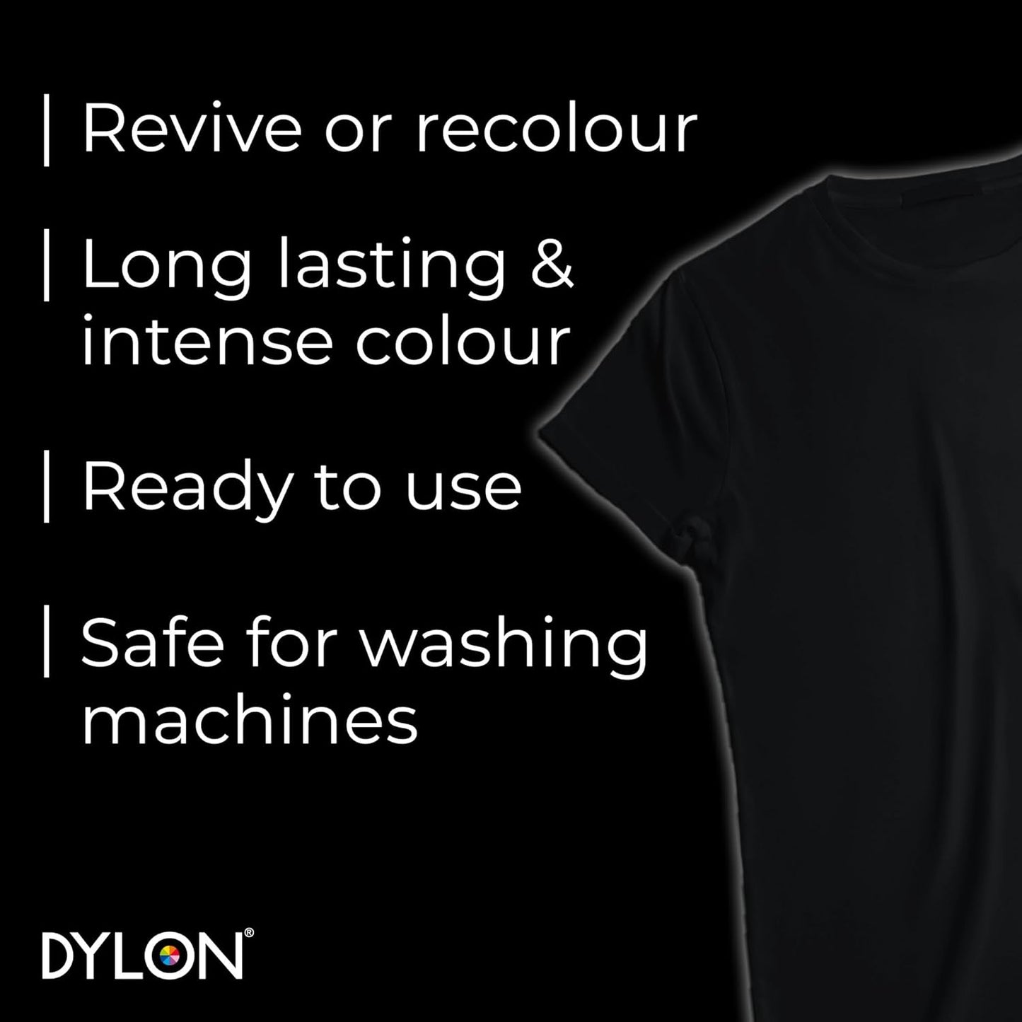 Dylon Washing Machine Fabric Dye Pod Intense Black, 350g, Packaging May Vary