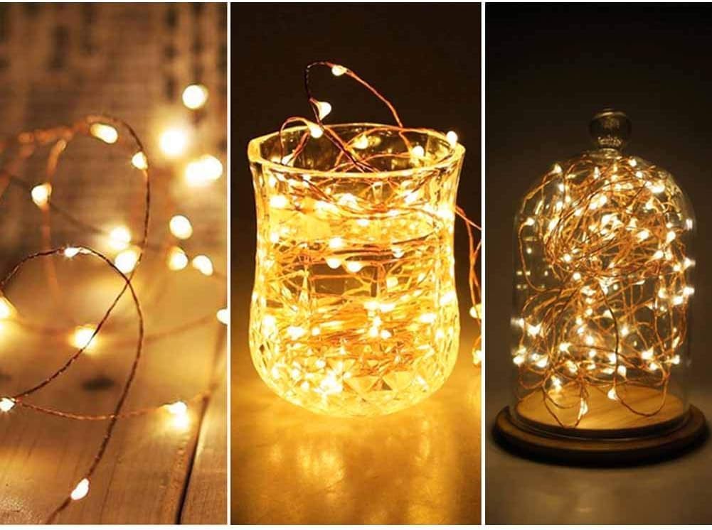 Twinkle Star Fairy Lights, 20m 200 LED USB Plug in Copper Wire String Lights with Remote/8 Modes/Timer, Christmas Lights for Outdoor/Indoor Lighting, Bedroom, Xmas Tree Decoration, Warm White