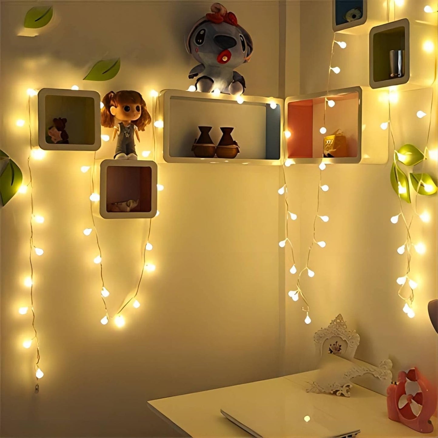 Battery Fairy Lights, Christmas Lights Battery Powered with 8 Lighting Modes 16ft 50LEDs Waterproof Fairy Lights for Bedroom Outdoor Party Living Room