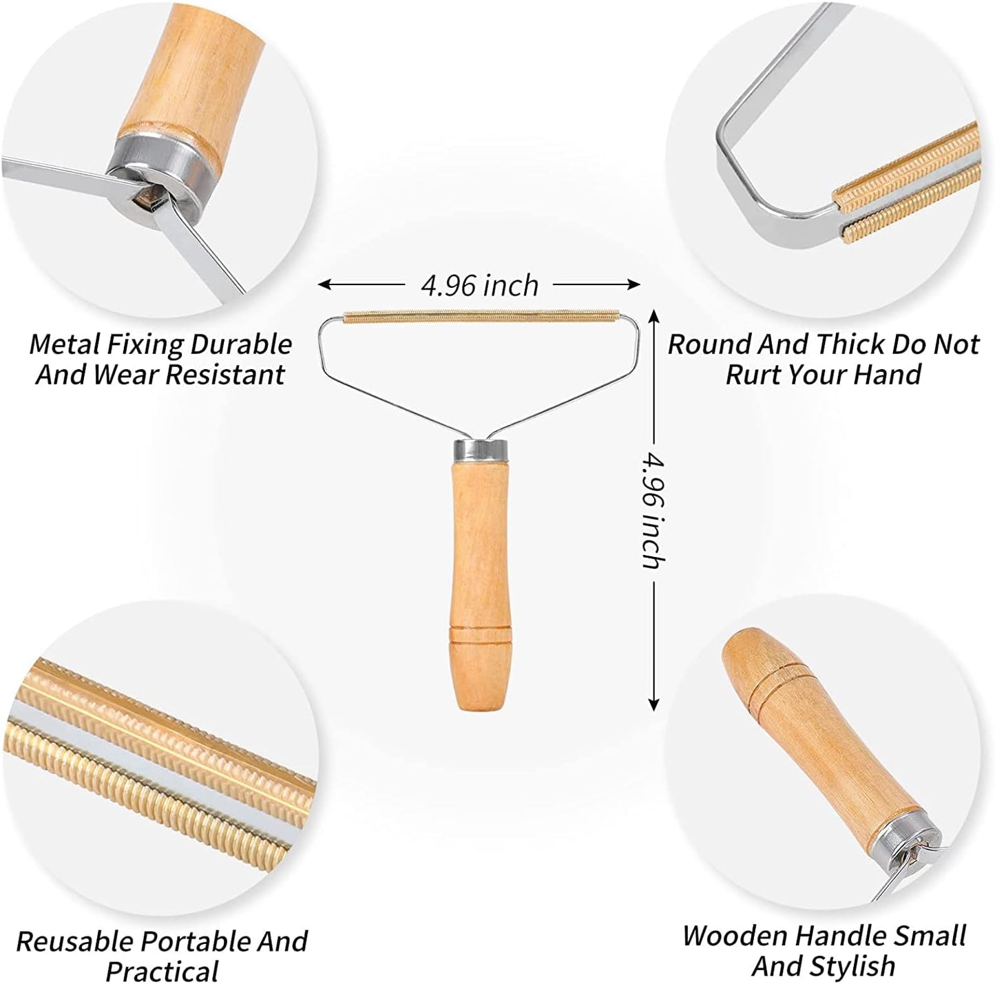 Portable Lint Remover - Carpet Scraper, Lint Cleaner, Pet Hair Remover, Clothes Fuzz Shaver, Reusable Double Sided Lint Remover Easy to Removing Lint Pet Hair Dust in Clothes and Furniture 1 Pack