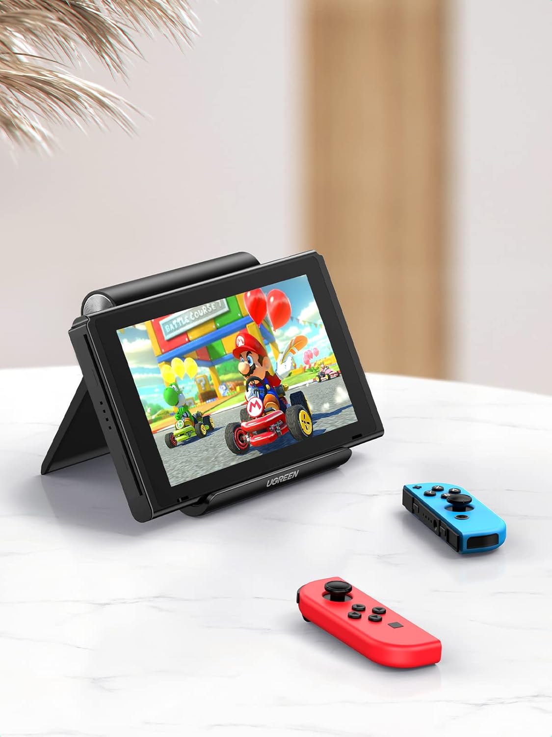 UGREEN iPad Stand Tablet Desk Holder Foldable Adjustable Portable Travel Mount Video Call Compatible with iPad Pro 13 2024 12.9 11/Air/Mini/10th 10.9,iPhone 16 15,Galaxy Tab A8 A9+,Surface Go(Black)