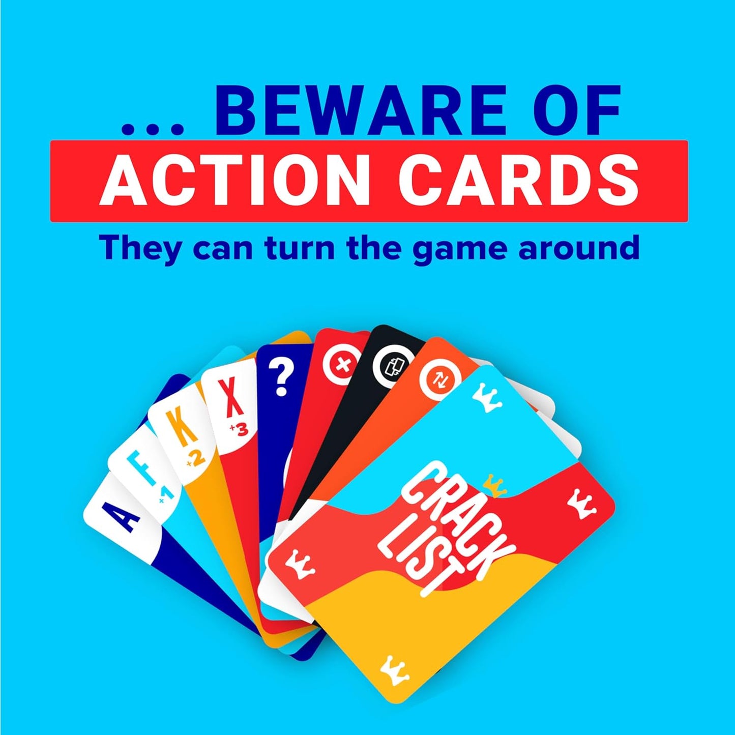 CRACK LIST – Fast-Paced Category Card Game | Ages 10+ | 2–8 Players | 30-Min Game | Fun for Families, Friends & Parties | Great Travel Game & for Game Nights | Kids & Adults