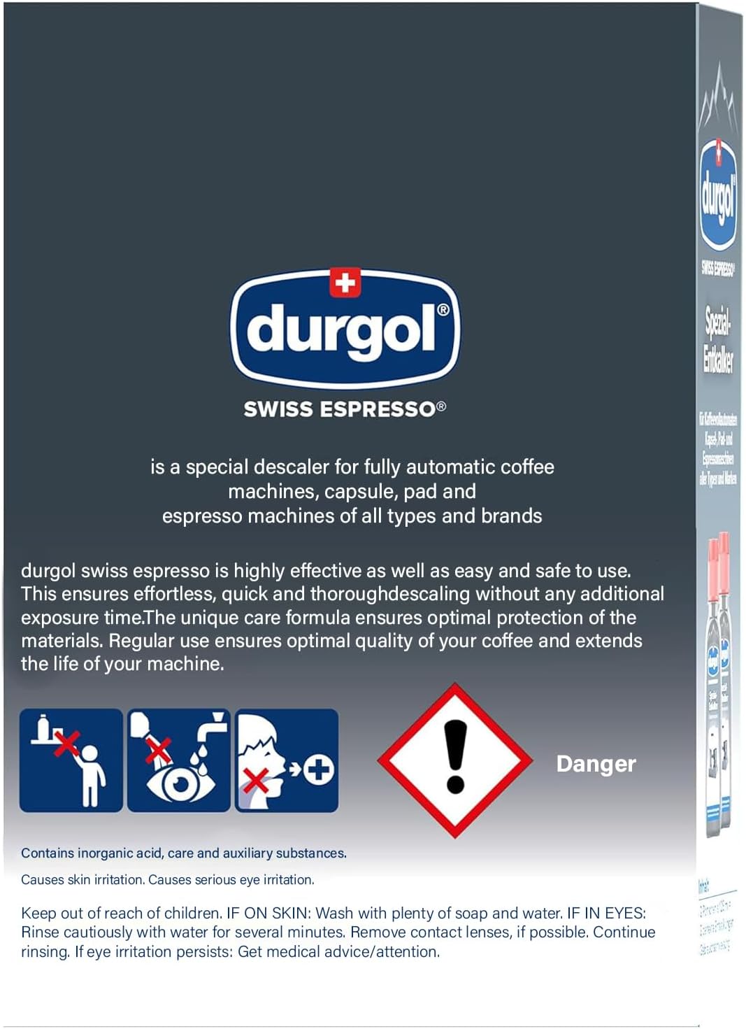 Durgol Swiss Espresso Special Decalcifier for all Coffee Machines, 2 x 125ml