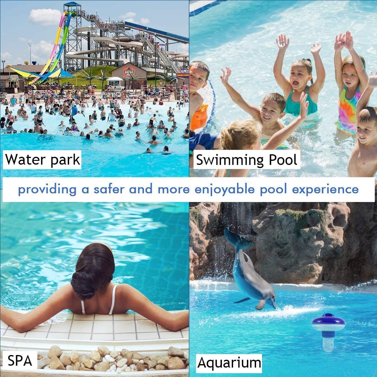 Floating Chlorine Dispenser for Hot Tub & Pool - Stretchable Tablet Dispenser (5 Inch)