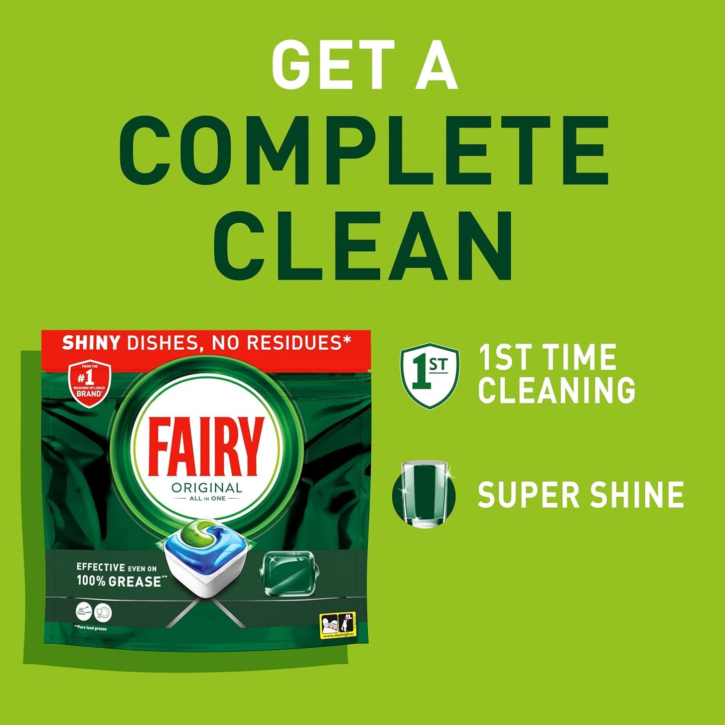 Fairy Original All in One Auto Dishwashing Tablet, 110CT