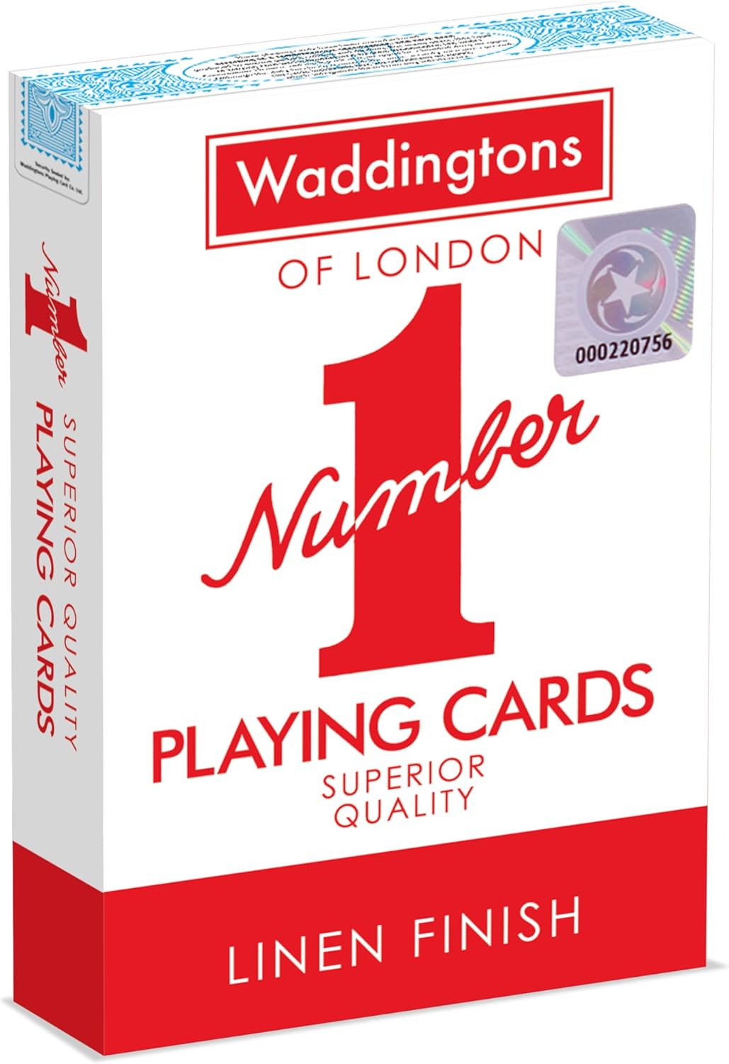 Waddingtons Number 1 Playing Card Game, play fish, slap jack, crazy eights and rummy, Great Travel Companion, Gifts and Toys for Boys, Girls and Adults - Color may vary, Single unit