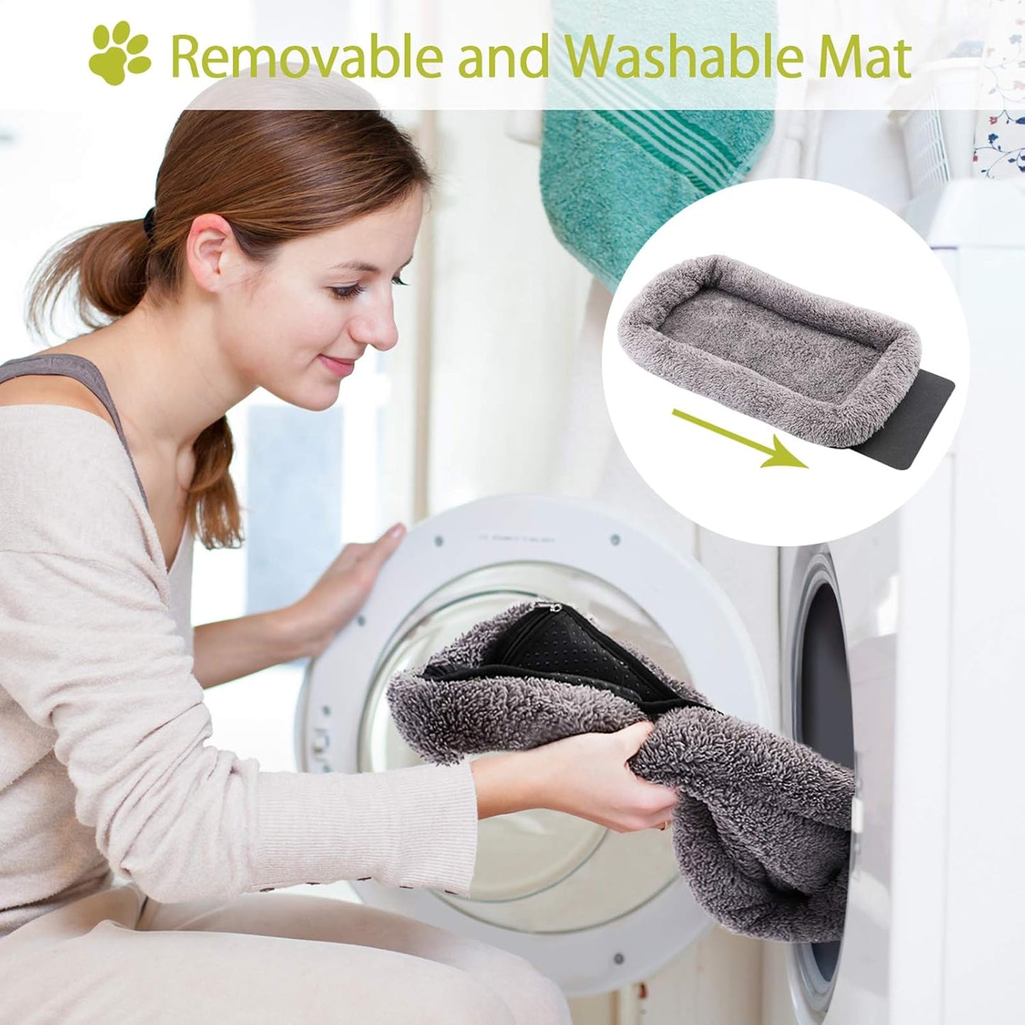 Morpilot Portable Pet Carrier Bag, Top Opening, Removable Mat and Breathable Mesh, Foldable Transport Carrier for Dogs and Cats, with Shoulder Strap and Pet Bowl, Grey