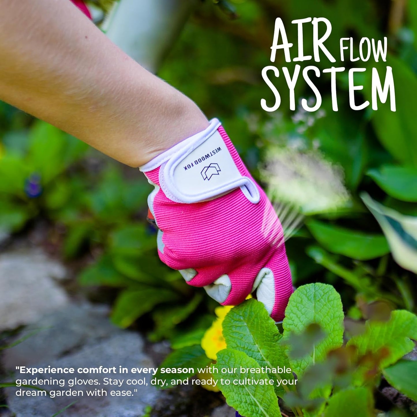 WESTWOOD FOX Ladies/Mens Leather Gardening Gloves Thorn Proof Rigger Garden work gloves, Safety Working Gloves, Premium Quality (Pink, M)