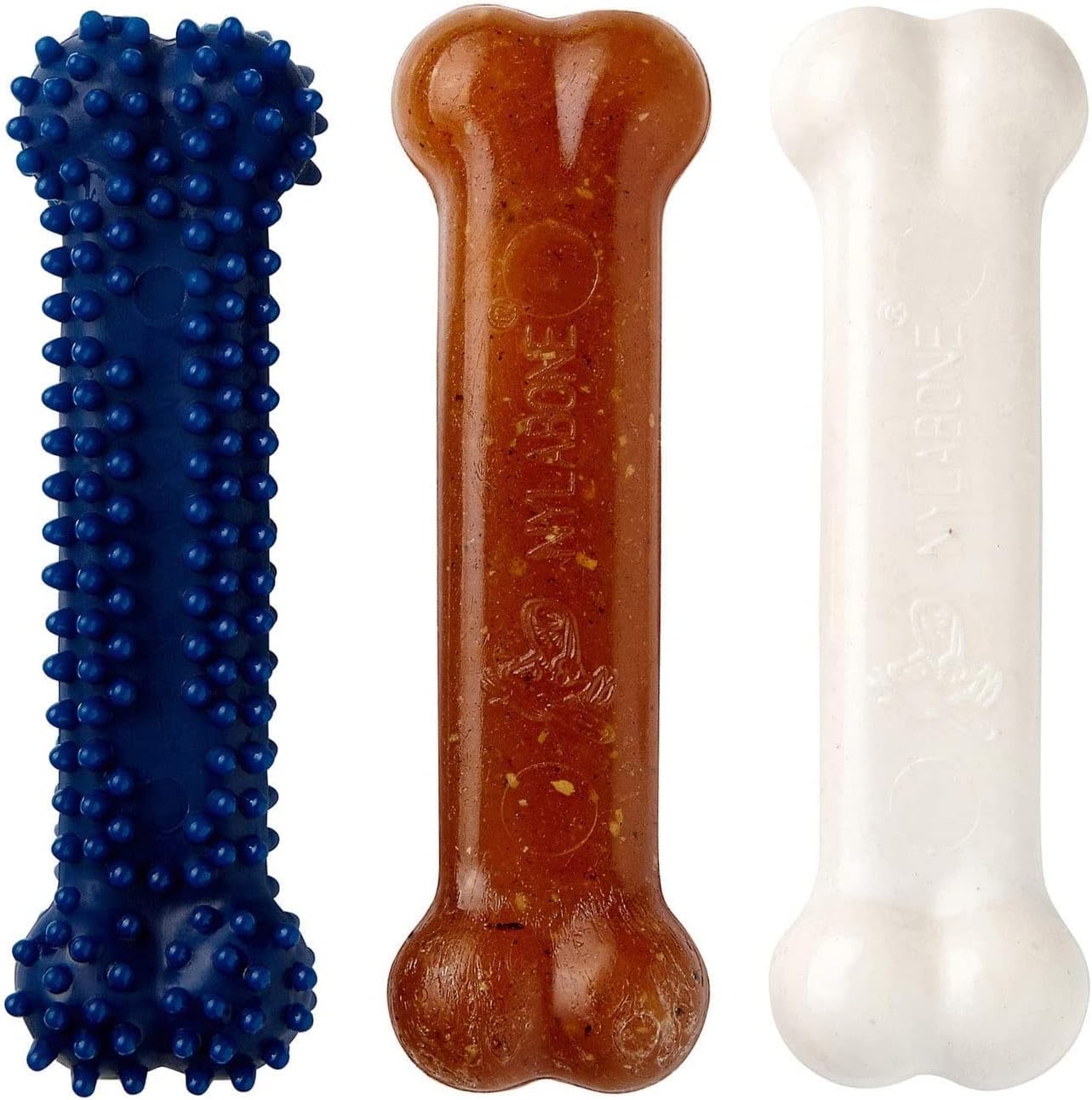 Nylabone Puppy Starter Kit, Pack of 3 Dental Dog Chew Bones, Teething, Gentle, Graduate, Small, for Puppies Up to 11 kg
