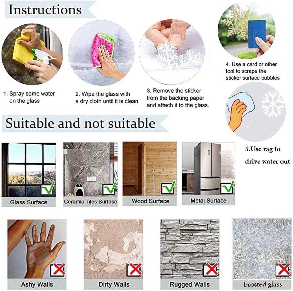 108 Pcs Christmas Window Stickers 9 Sheets Reusable Christmas Window Decorations Gnome Christmas Decorations for Windows Gonk Window Christmas Decorations Home Office Classroom