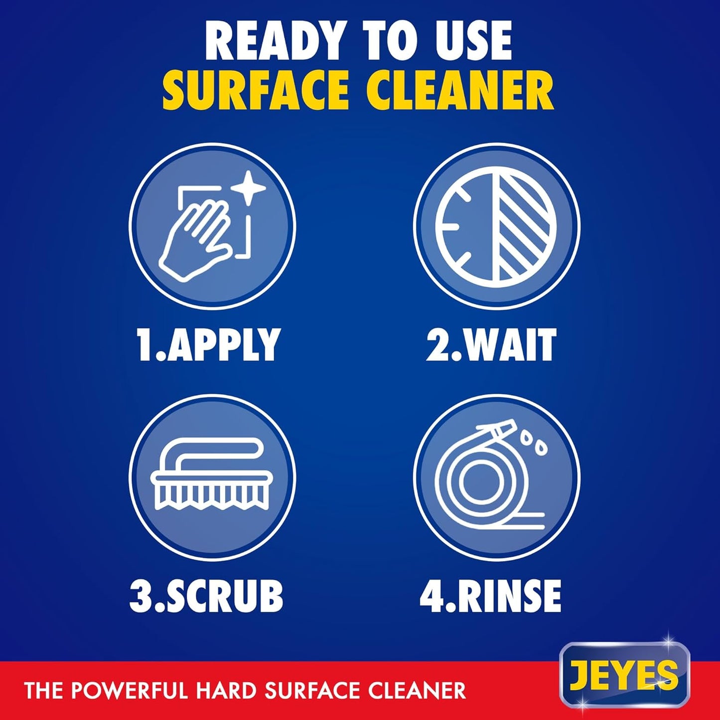 Jeyes 4 In 1 Patio & Decking Cleaner (4 Litre). Patio Cleaner Fluid for Paths, Drives, Decking & Fencing - Outdoor Disinfectant Liquid or Pressure Washer Detergent - Tackles Dirt, Algae & Stains