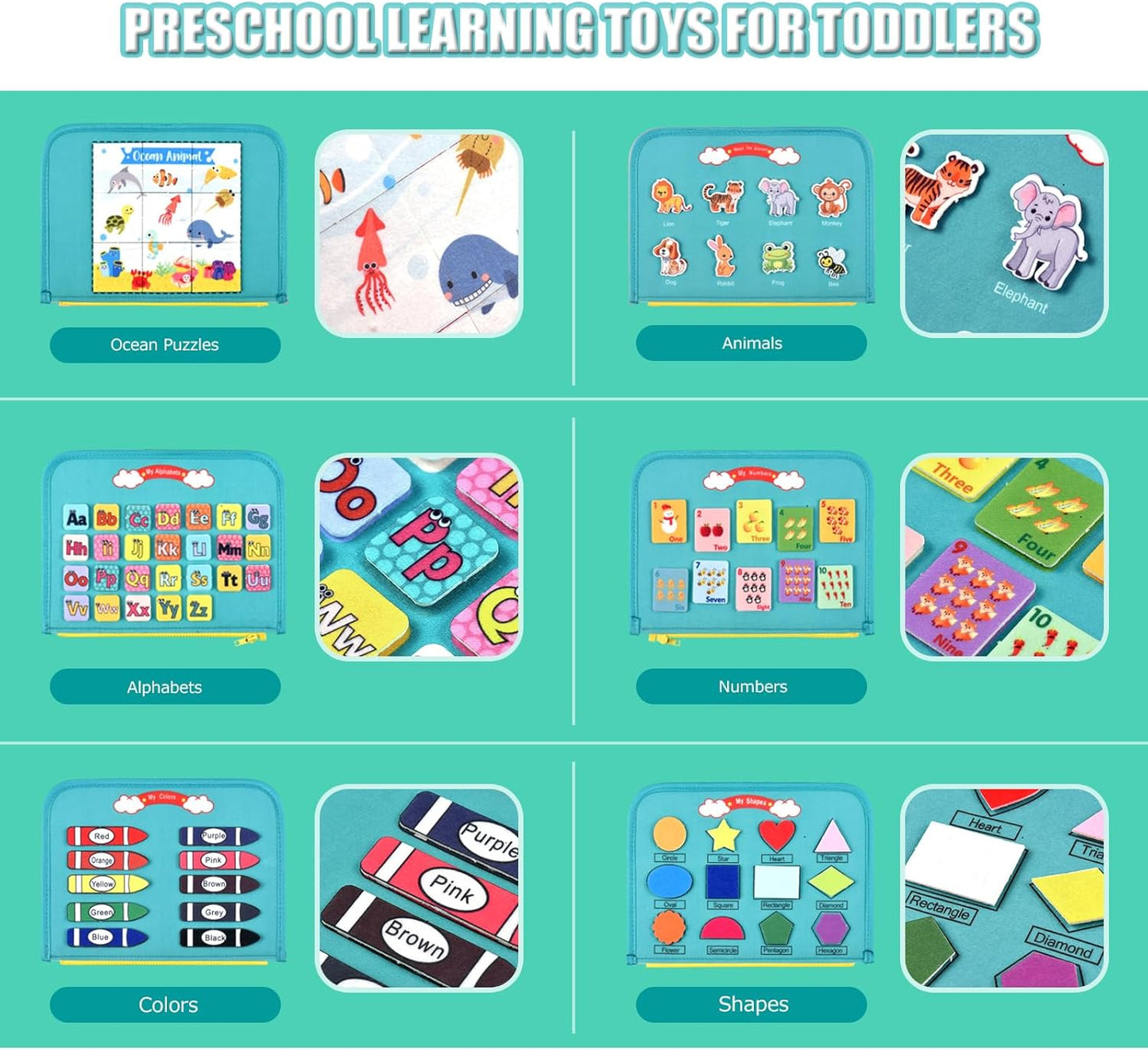 Busy Board Montessori Toys For 3 4 5 6 7 8 Year Old Girls Boys Sensory Toys For Toddlers Preschool Educational Learning Toys Activity Board For Fine Motor Skills Kids Gifts Airplane Car Toys