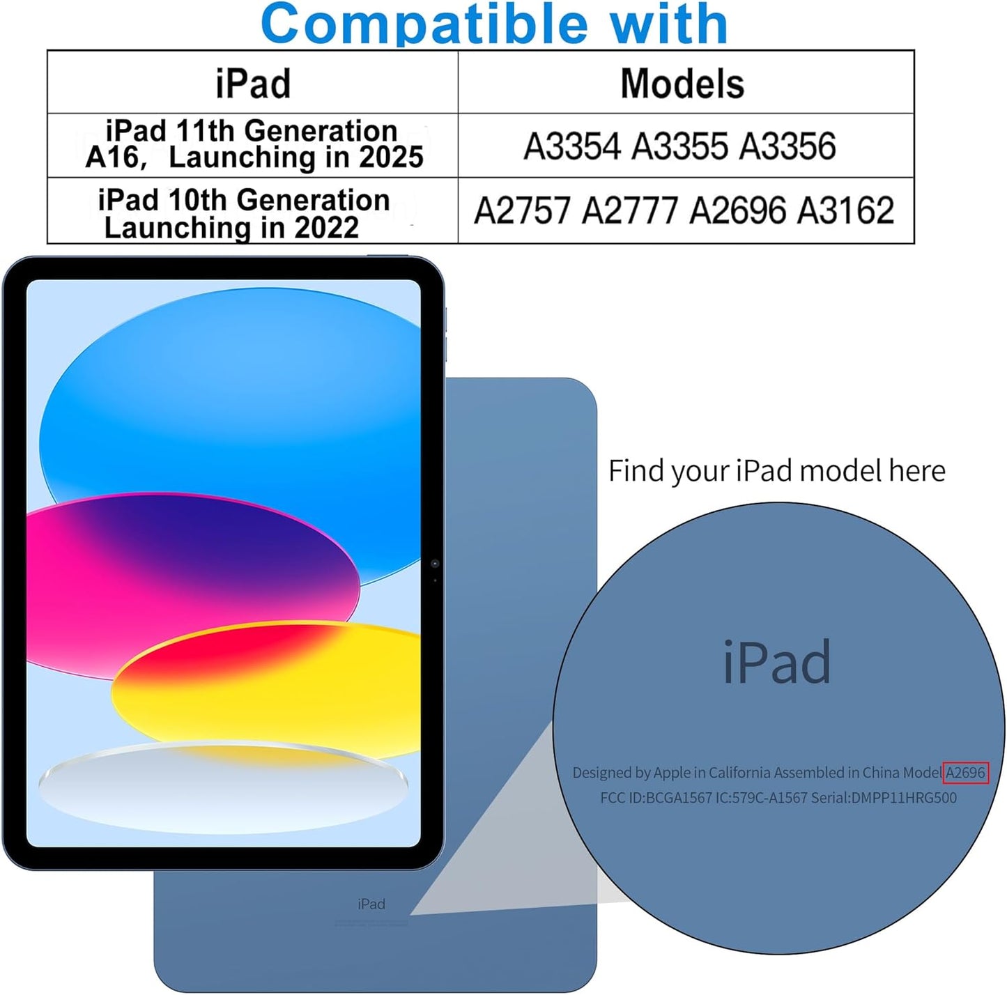 4youquality [2-Pack Screen Protector for iPad (A16) 11th/10th Generation (2025/2022) (iPad 11 & iPad 10), 9H Tempered Glass Film, Anti-Scratch, Impact-Resistant