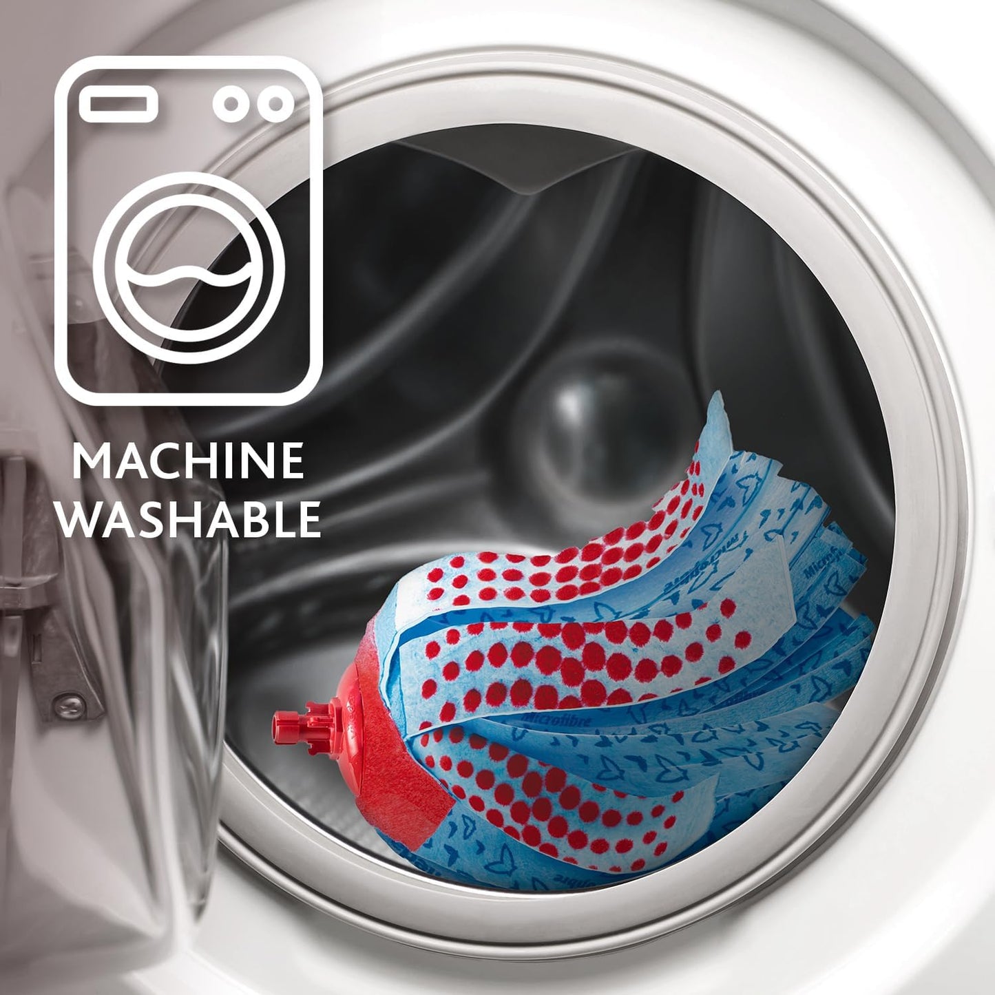 Vileda SuperMocio 3Action XL Mop Refill - Pack of 2 - Fits all SuperMocio Mops- Authentic Vileda Mop Head Replacement - Machine Washable - Advanced Microfibre Technology