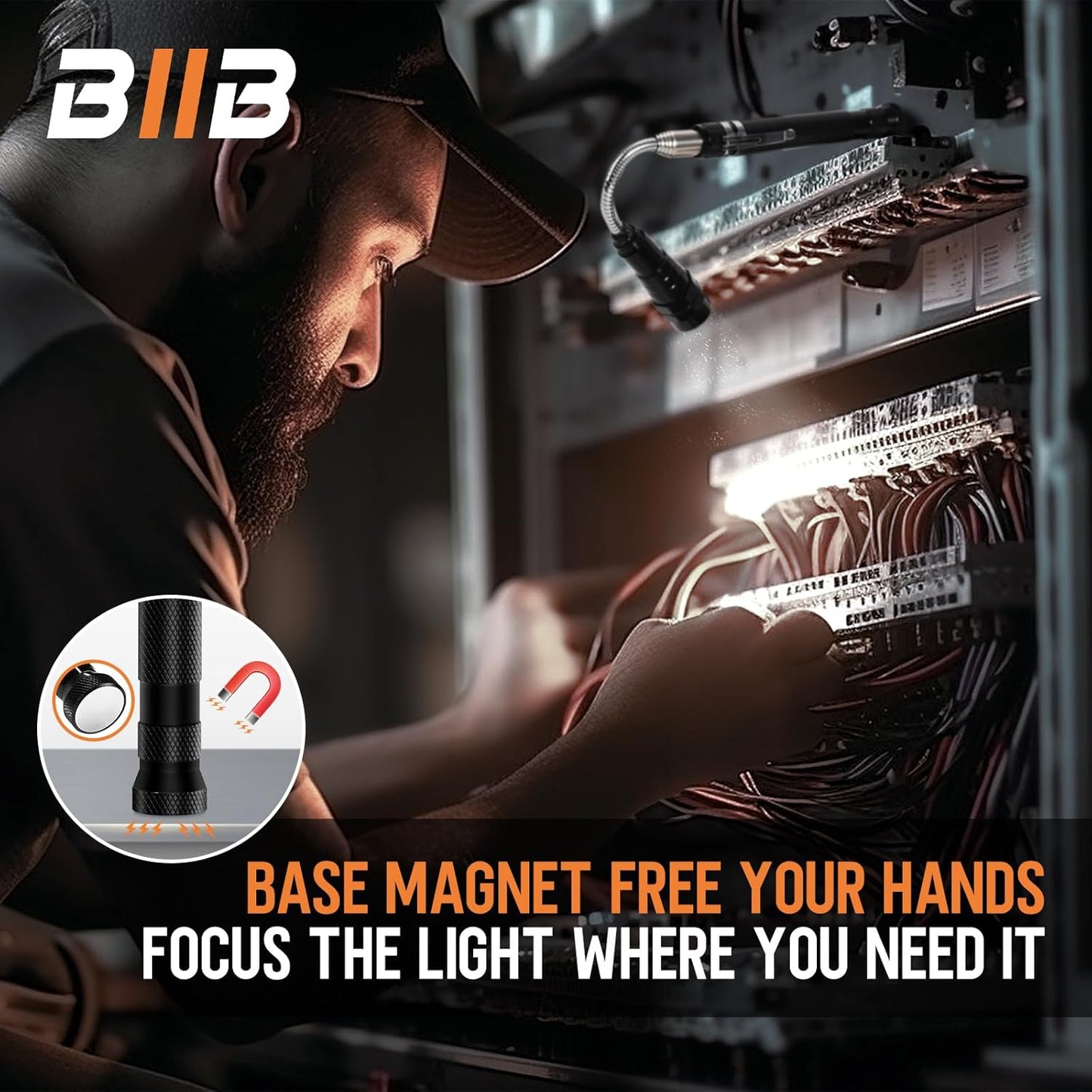 BIIB Gifts for Men, Gadgets for Men LED Magnetic Tool, Stocking Fillers for Men Christmas Gifts for Him, Mens Gifts for Dad Birthday Presents for Men, Secret Santa Gifts for Men Who Have Everything