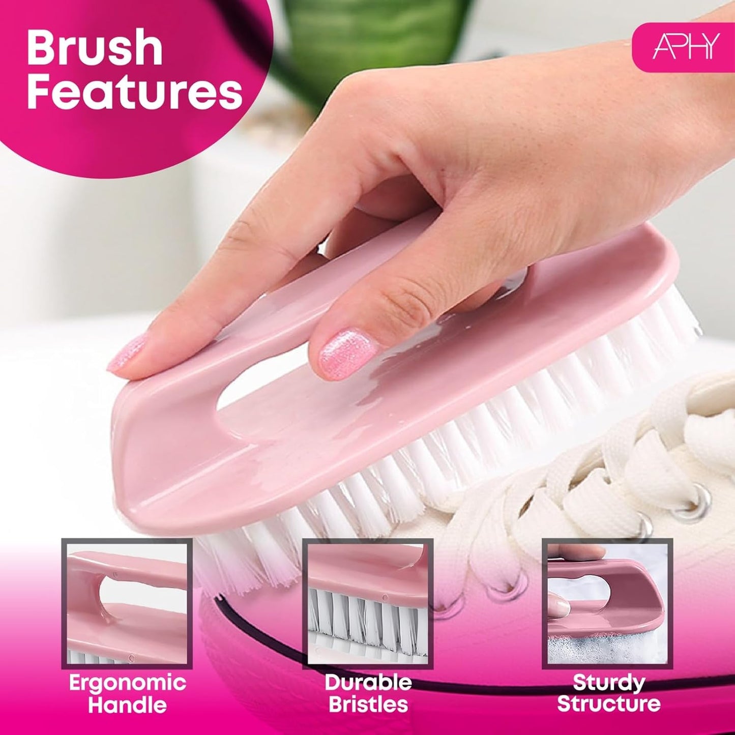 Pink Stuff Carpet & Upholstery Cleaner 500ml + Scrubbing Brush | Tough Stain Remover for Sofas, Carpets, Rugs & Car Interiors | Deep Clean, Easy to Use, Odor-Free & Fast Drying