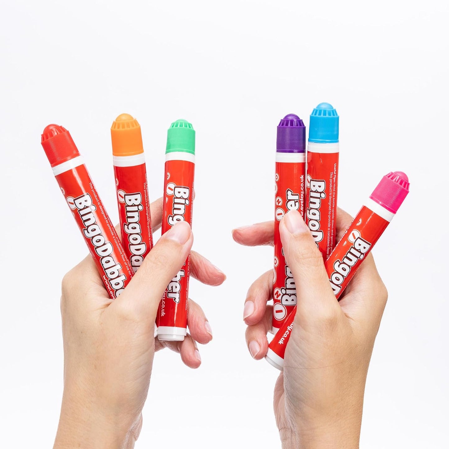 evelay Bingo Dabbers Markers Mixed Colours Pens for Bingo Tickets Games - Pack of 6