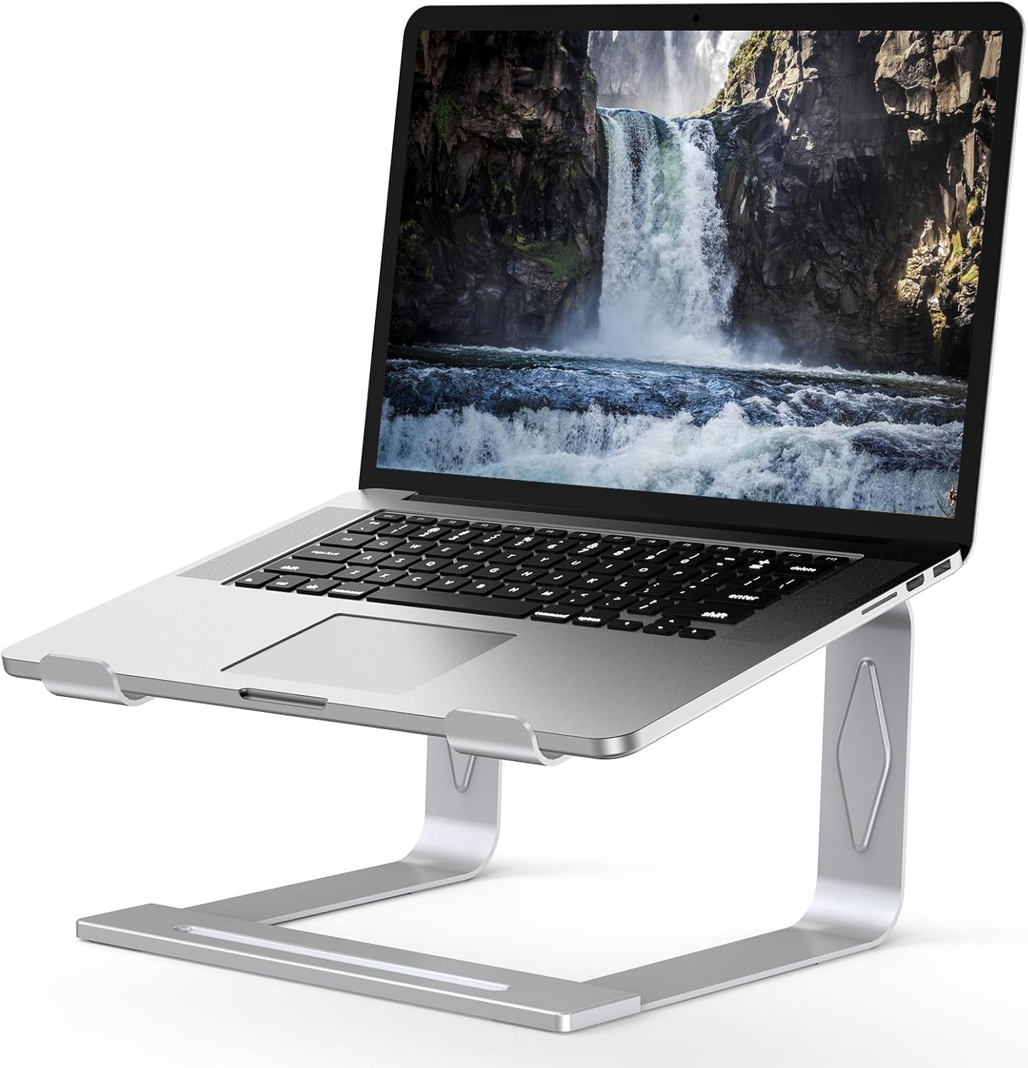 Tonmom Laptop Stand for Desk, Metal Laptop Riser Holder, Removable Notebook Stand Ventilated Cooling Computer Riser Compatible with 10-15.6” Laptops