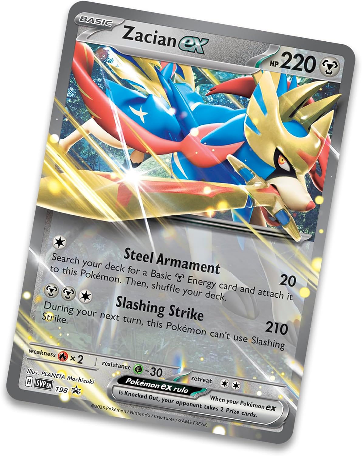Pokémon TCG: Slashing Legends Tin – Zacian ex (1 Foil Promo Card & 4 Booster Packs)