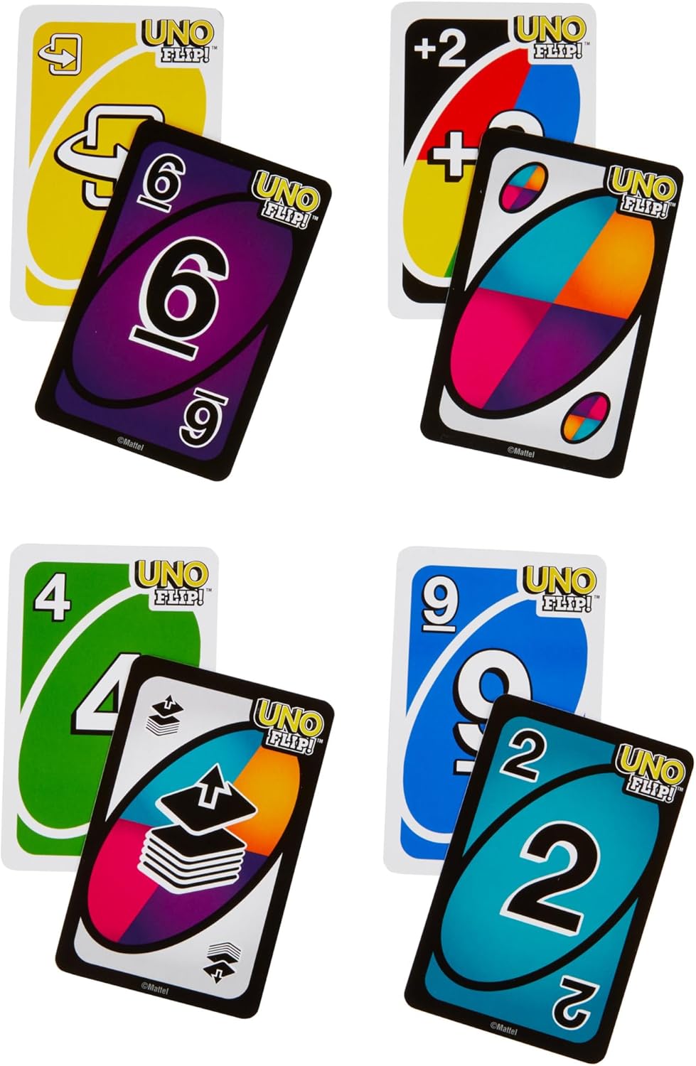 Mattel Games UNO FLIP! Family Card Game for Adults, Teens & Kids, Double-sided Deck with Special Flip Card, 112 Cards, 7 Year Old and Up, GDR44