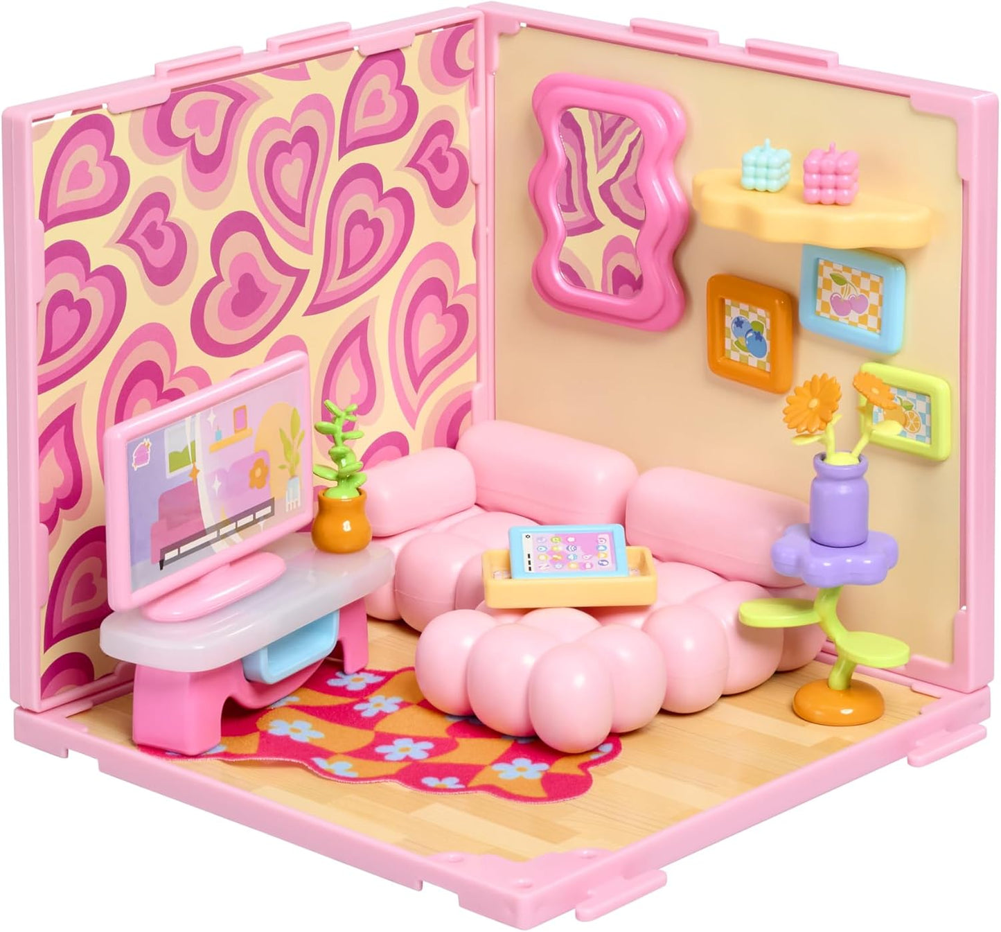 Goliath Suite Spaces - Living Room Set | Your Room, Your Rules! Contains 20 Lounge Themed Accessories | Modular Dolls House Rooms with Customizable Furniture & Decor | For Ages 6+