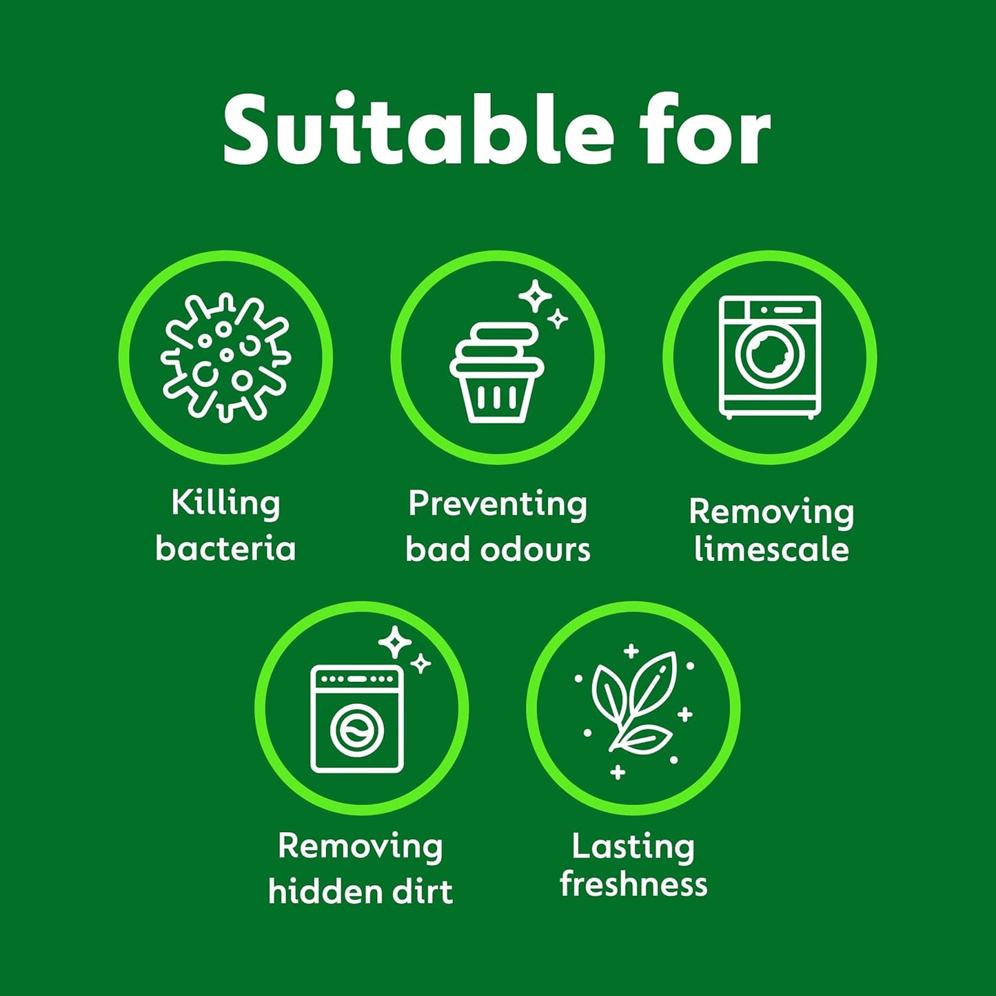 Dettol Washing Machine Cleaner, Lemon, Multipack of 6 X 250ml, Total of 1.5L, Wasing Machine Limescale Remover, Washing Machine Descaler, Antibacterial, Disinfectant, Laundry