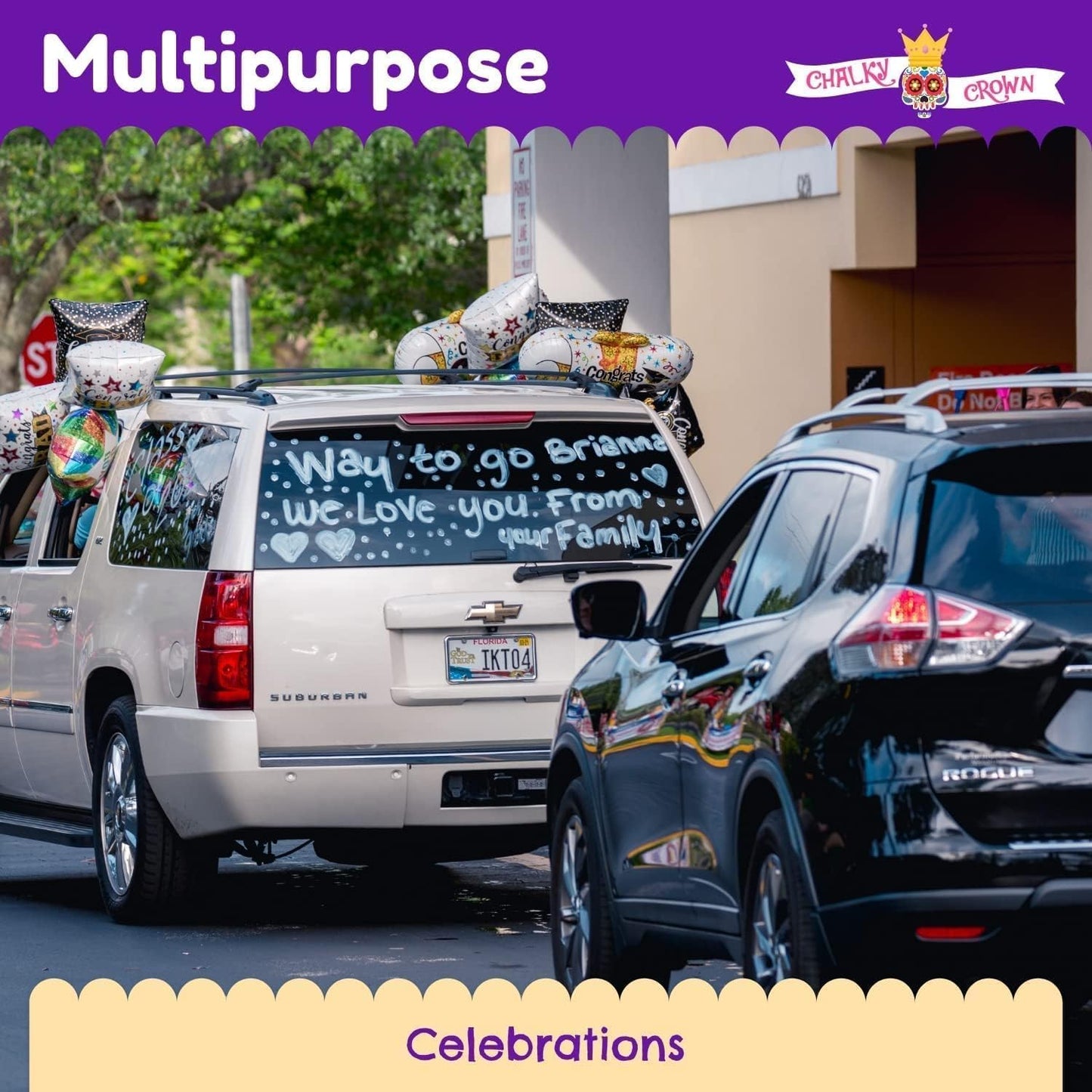 Chalky Crown - Chalk Pens - Liquid Chalk Markers - Dry Erase Marker Pens - Chalk Markers for Chalkboards, Signs, Windows, Blackboard - 24 Chalkboard Labels Included - 8 Pack, Multicolored, 6mm